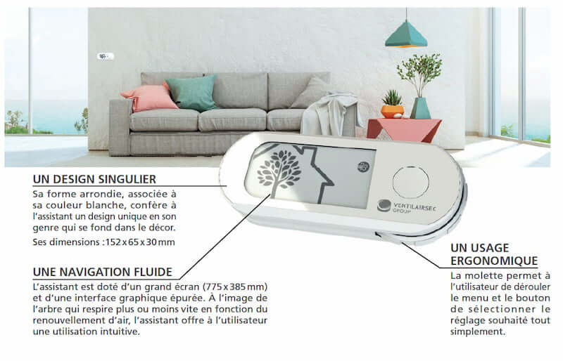 système ventilation purevent vision r ventilairsec telecommande application android