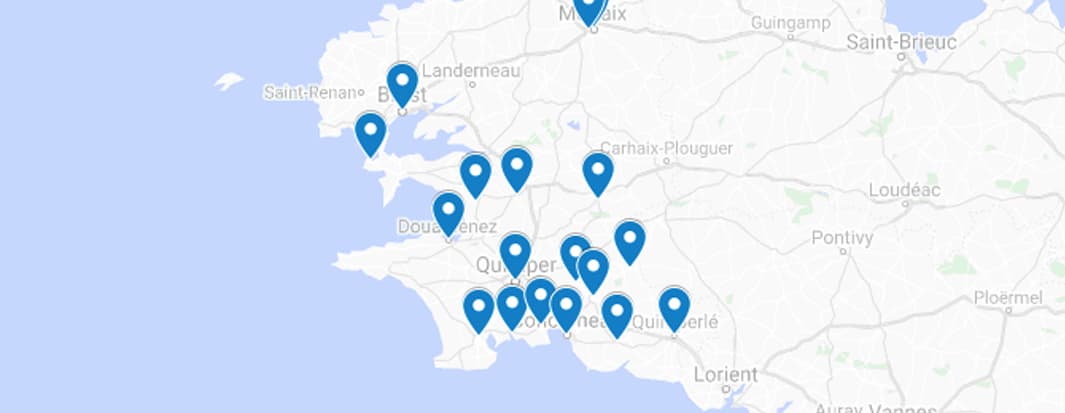 Villes du Finistère concernées par le diagnostic mérule obligatoire